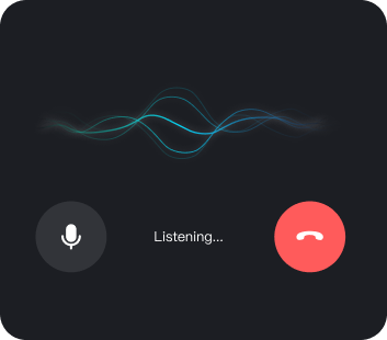 Voice assistant listening interface